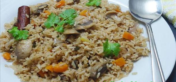 Mushroom Biryani Recipe - Swasthi's Recipes